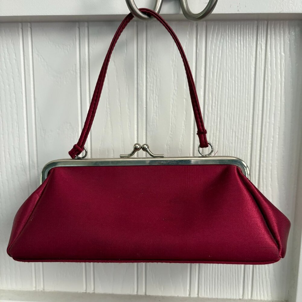Jessica McClintock vintage small deep red purse - Picture 2 of 4